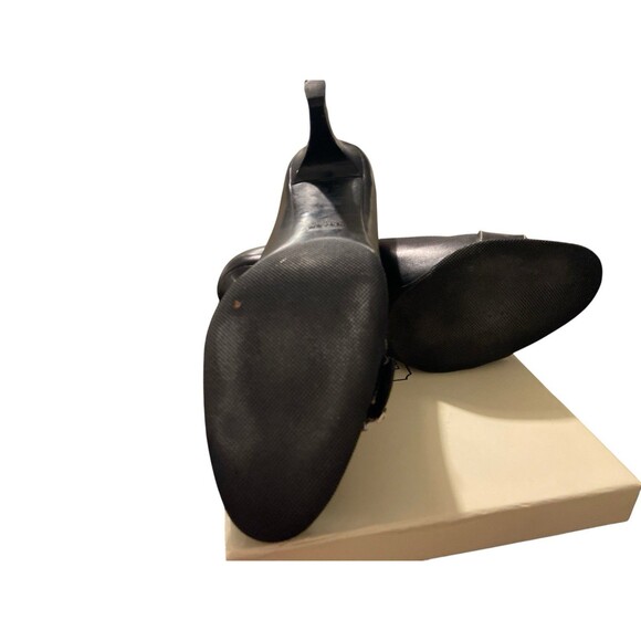 Coach Women’s Black Leather Heels Sz 8.5B Buckle Accent Round Toe Classic Pumps - Picture 10 of 14